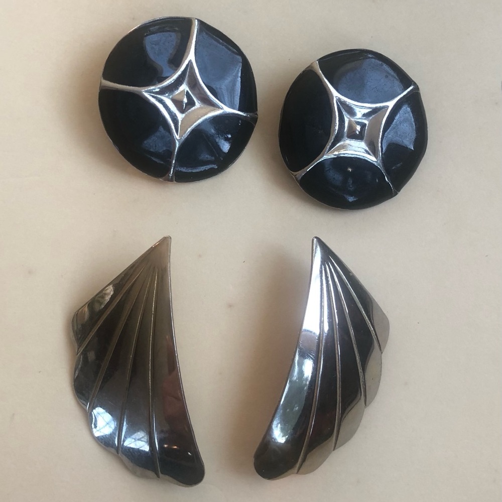 Two pair Vintage 60’s Clip on Earrings